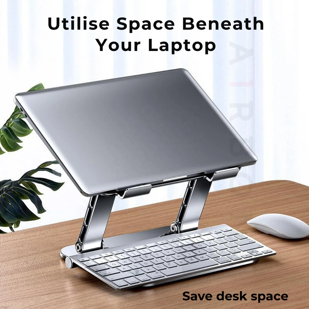 Adjustable Non Swivel Laptop Stand for up to 17" Laptops - Grey