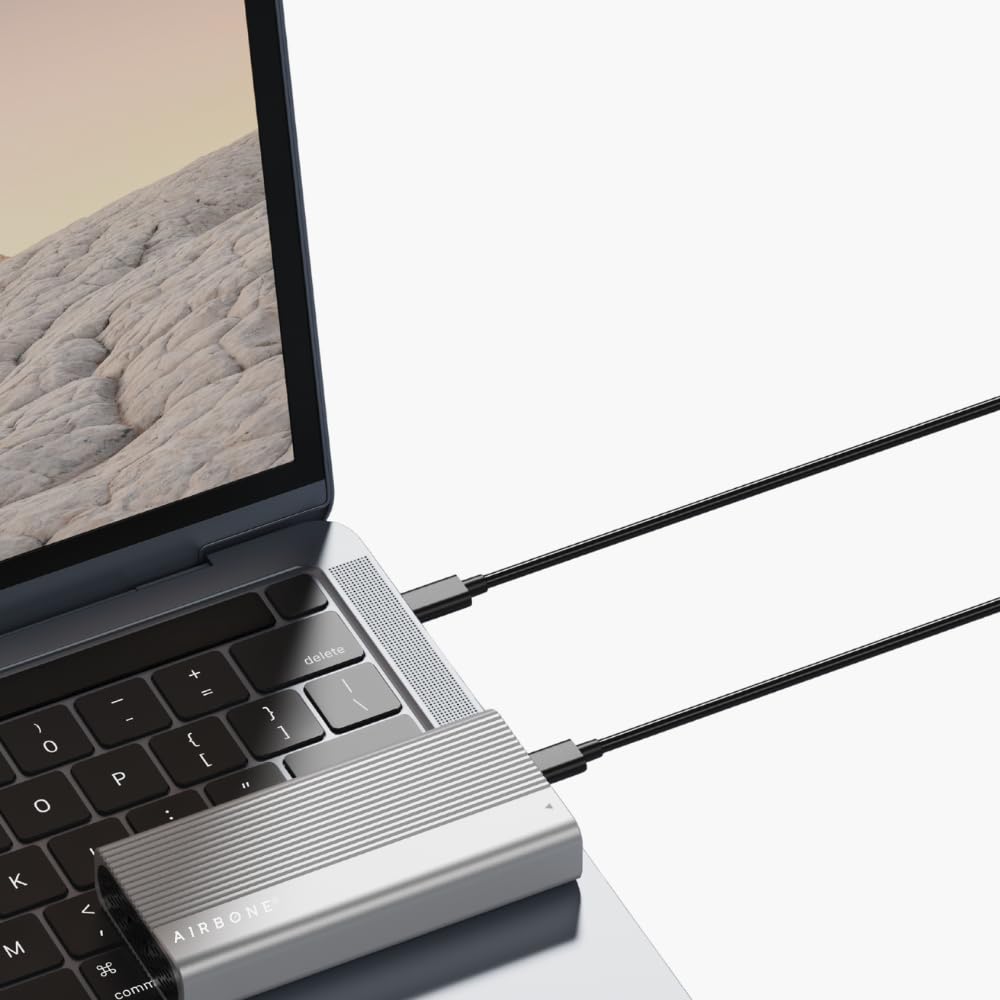AIRBONE SwiftX 40Gbps Thunderbolt 4 SSD Enclosure | USB 4 Type-C | Supports 2230/2242/2260/2280 M.2 NVMe B+M/M-Key up to 8TB | Aluminium Build & Fan Cooling | M280U4C Model