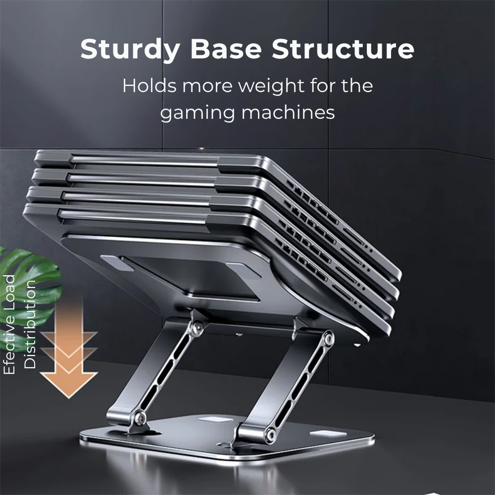 Adjustable Non Swivel Laptop Stand for up to 17" Laptops - Grey